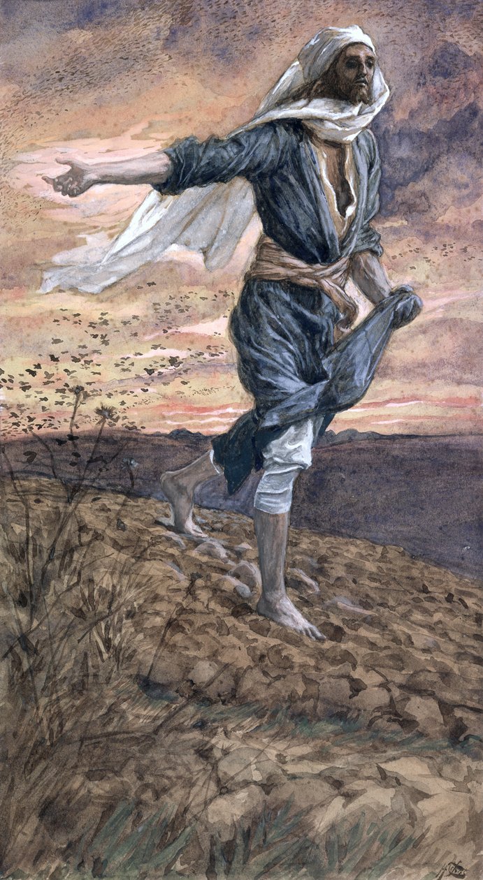 द सॉवर, द लाइफ फॉर क्राइस्ट का चित्रण, c.1886-94 (wc और gouache on paperboard) द्वारा जेम्स जैक्स जोसेफ टिसोट