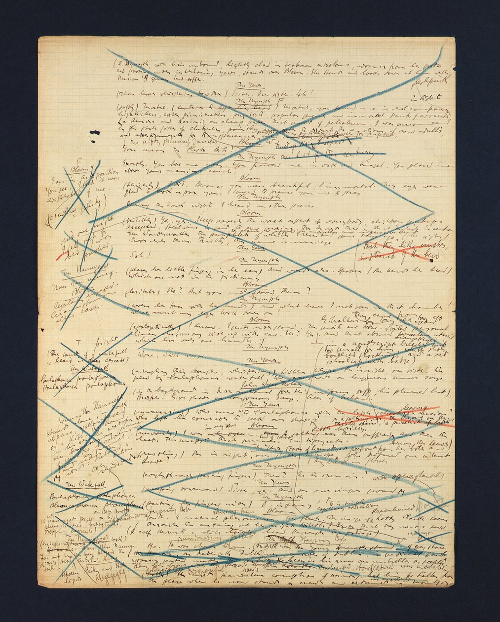 Ulysses, Paris, जुलाई - दिसंबर 1920 के &39;Circe&39; प्रकरण की ऑटोग्राफ पांडुलिपि (कागज पर कलम और स्याही और पेंसिल) (यह भी देखें 490419) द्वारा जेम्स जॉयस