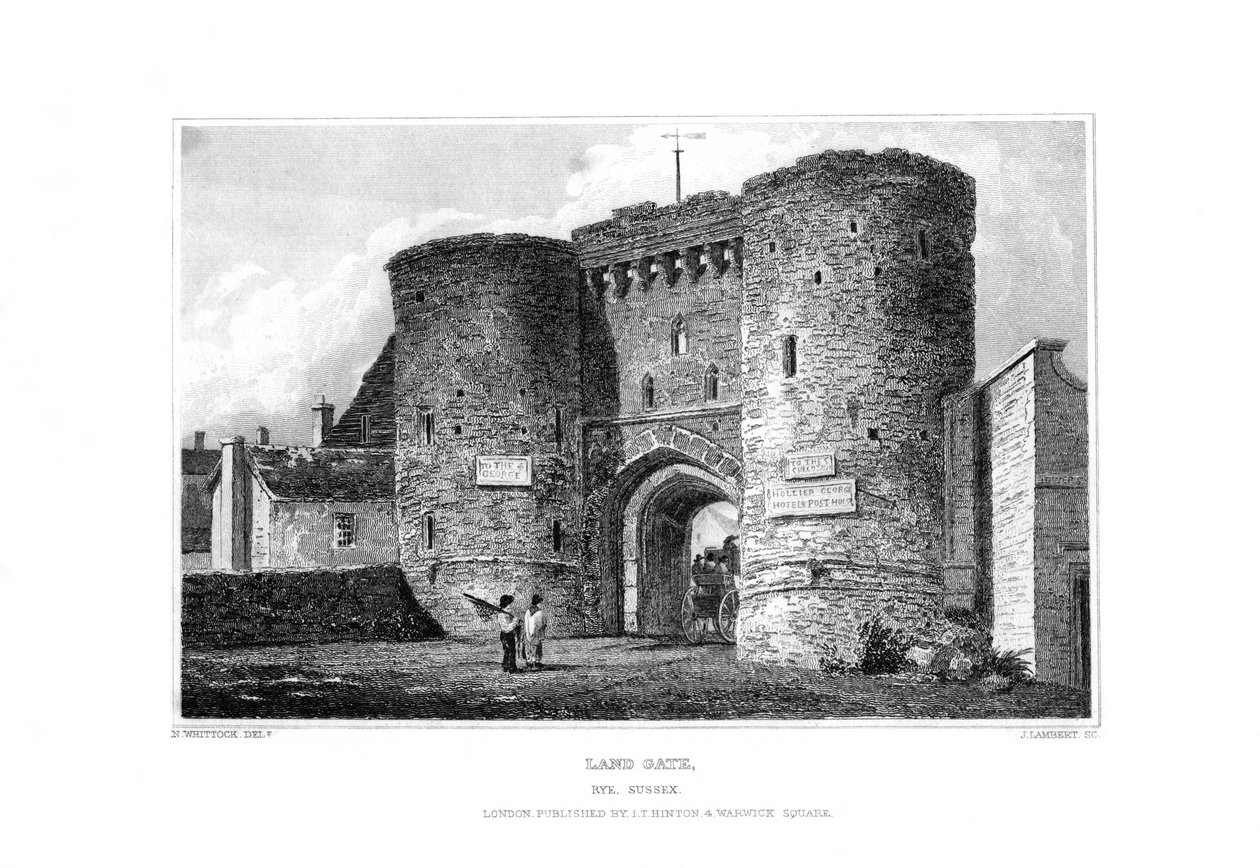 लैंड गेट, राई, ईस्ट ससेक्स, 1829। द्वारा जेम्स लैंबर्ट