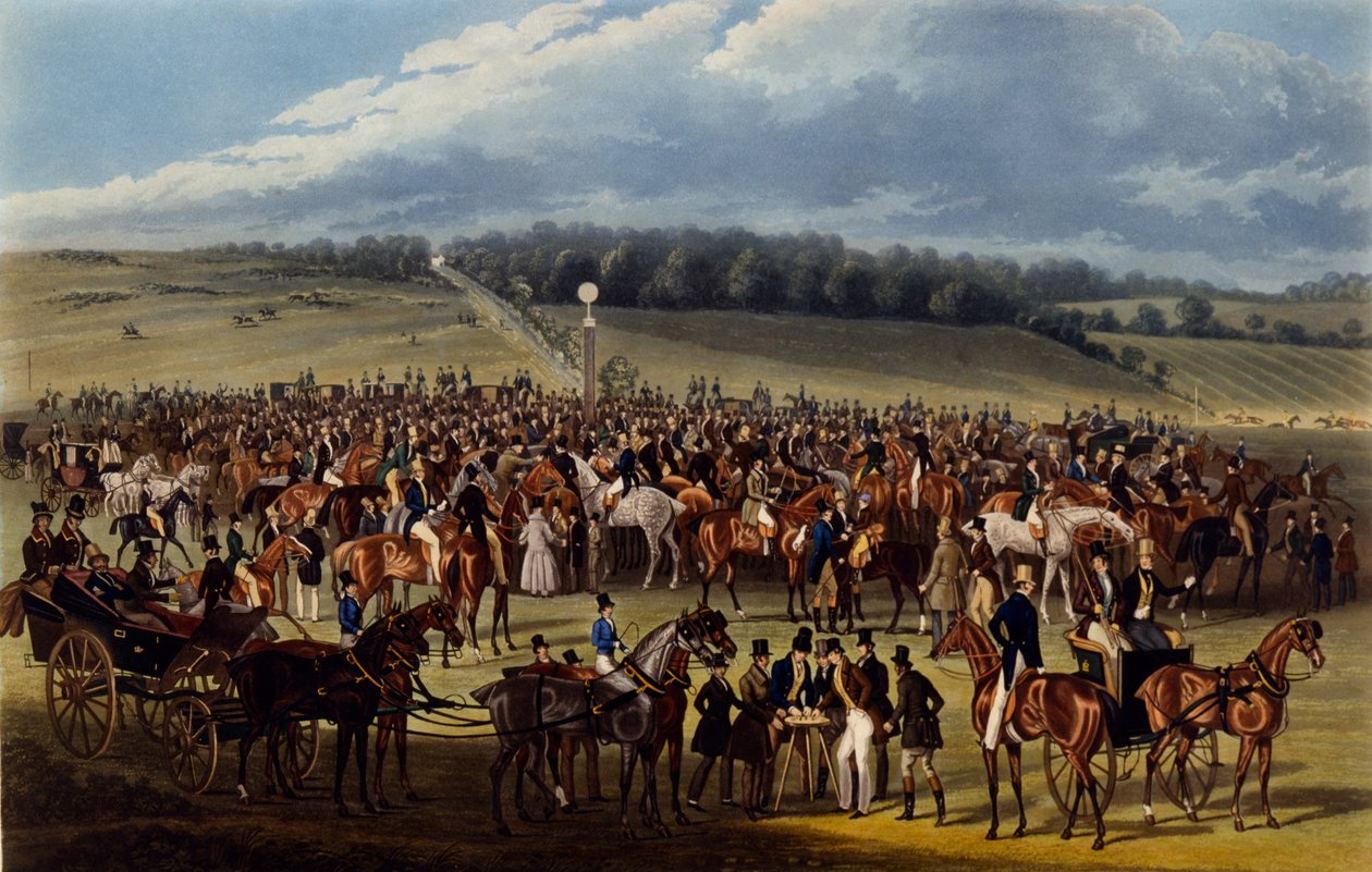 बेटिंग पोस्ट, चार्ल्स हंट द्वारा बनाया गया प्रिंट, 1836 (एक्वाटिंट) द्वारा जेम्स पोलार्ड