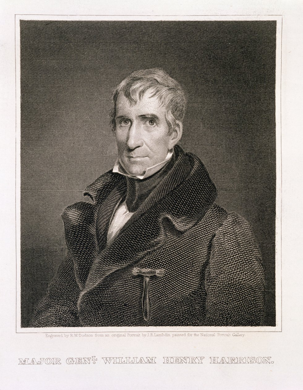 रिचर्ड डब्ल्यू डोडसन (1812-67) द्वारा उत्कीर्ण मेजर जनरल विलियम हेनरी हैरिसन द्वारा जेम्स रीड लैंबिन