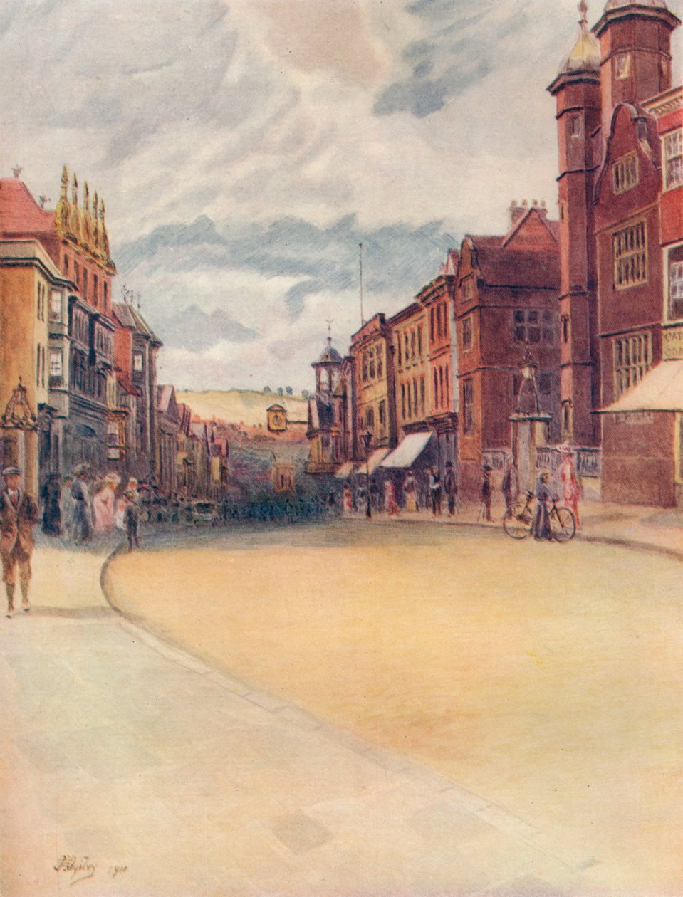 हाई स्ट्रीट, गिल्डफोर्ड, 1911, 1914 द्वारा जेम्स एस ओगिल्वी