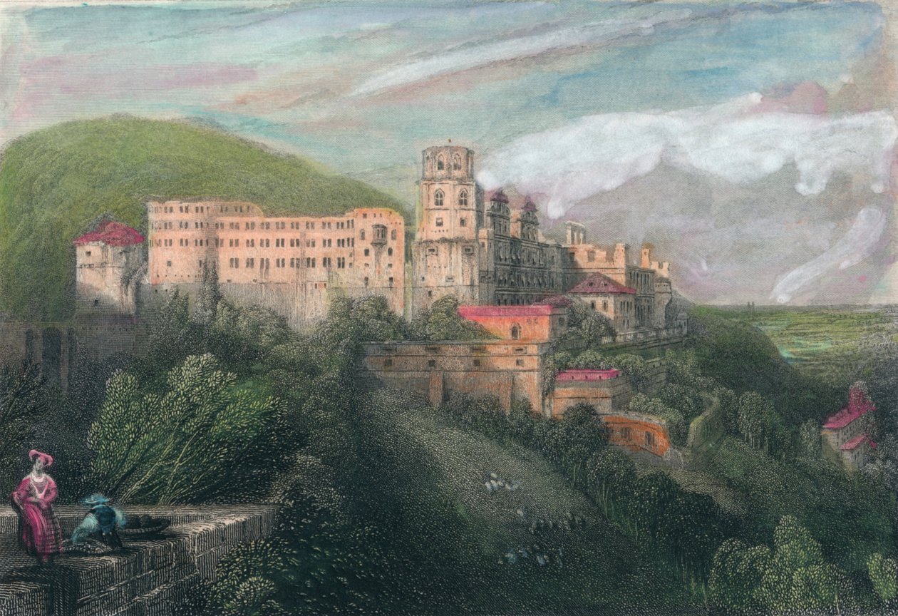 'हीडलबर्ग', c1834 द्वारा जेम्स टिबबिट्स विलमोर