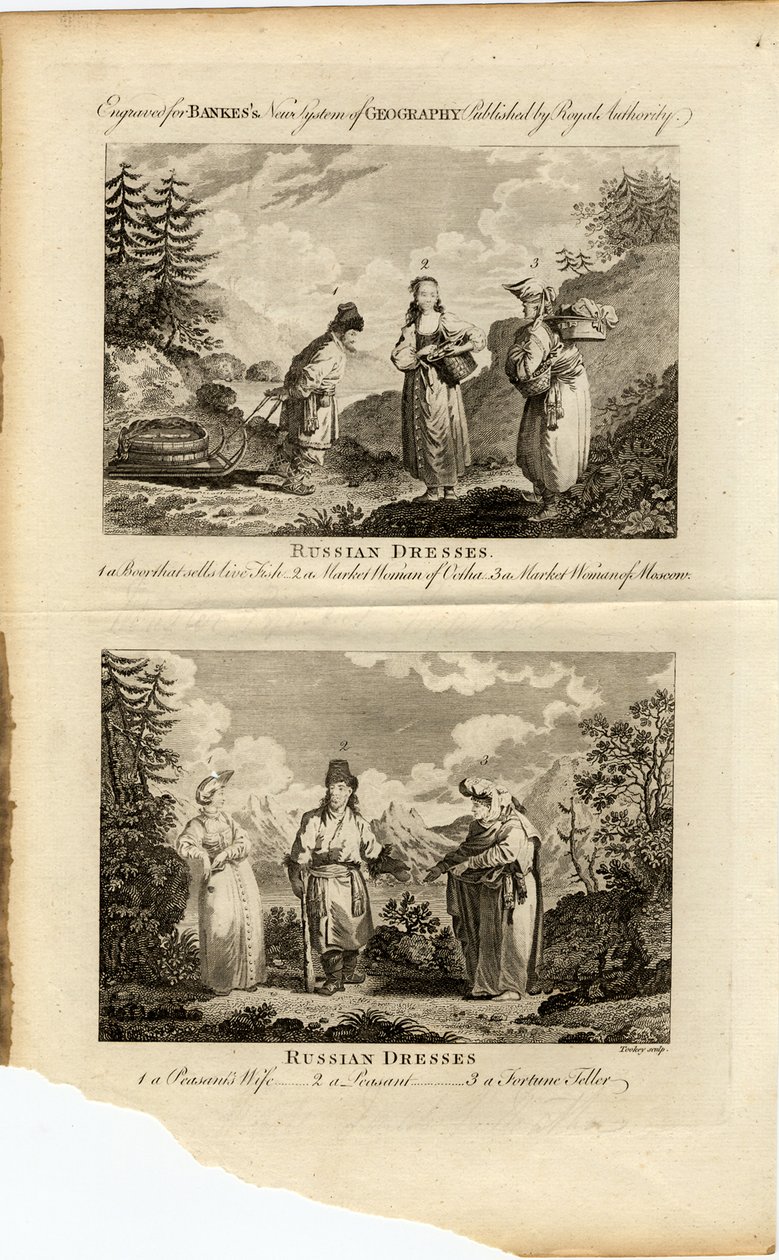 रूसी कपड़े, सीए 1775 द्वारा जेम्स टके