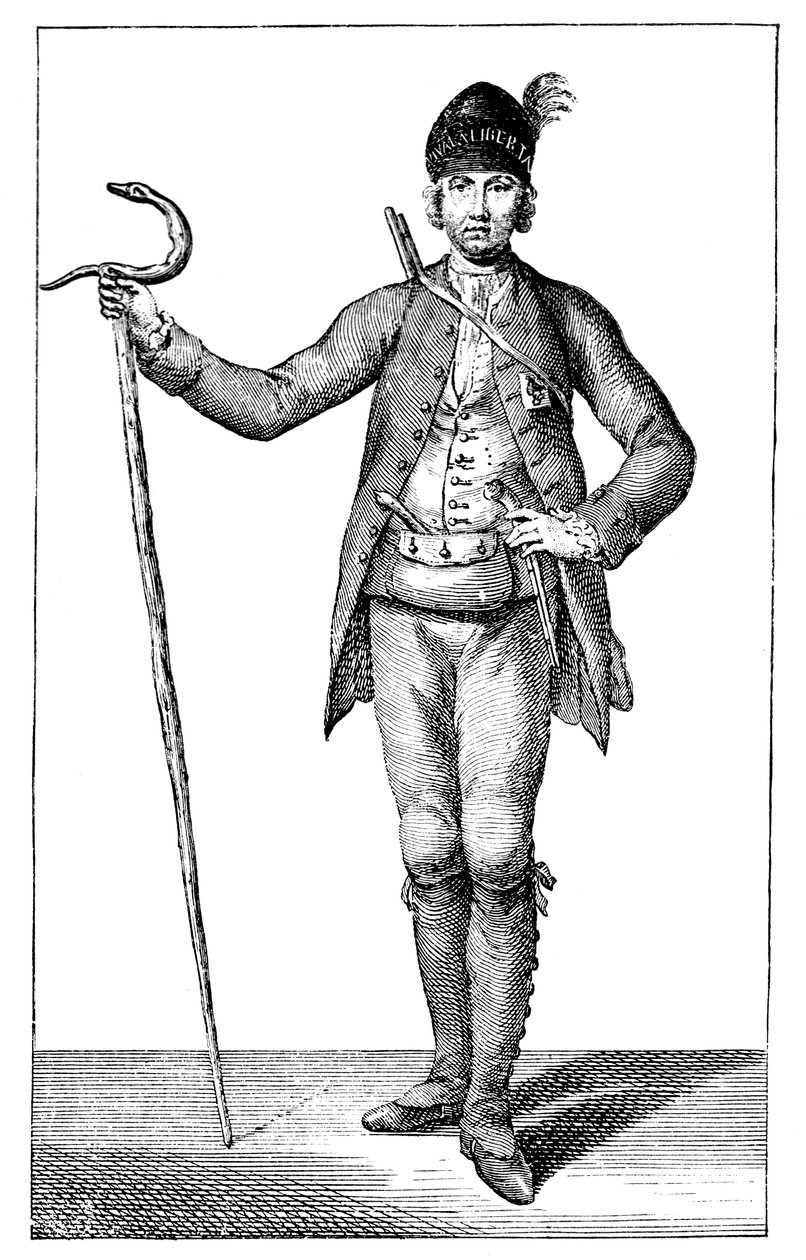 जेम्स बोसवेल, एक सशस्त्र कोर्सीकन चीफ, 1769 की पोशाक में एस्क। द्वारा जेम्स व्हेल