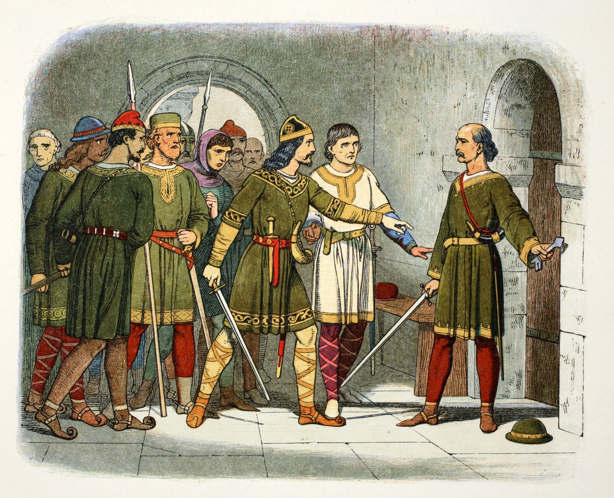 विलियम डी Breteuil खजाना, विनचेस्टर, हैम्पशायर, 1100 1864 बचाव करता है। द्वारा जेम्स विलियम एडमंड डॉयल