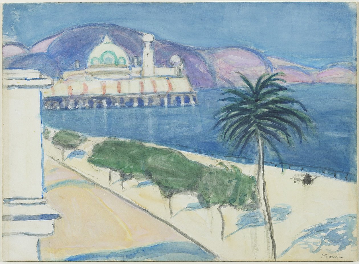 सी द्वारा कैसिनो, c.1921 (बोर्ड पर लगे वूव पेपर पर ग्रेफाइट और वॉटरकलर) द्वारा जेम्स विल्सन मॉरिस