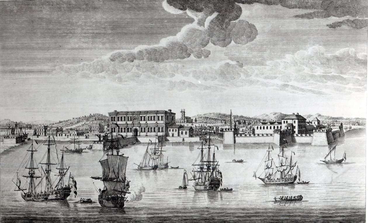 1754 ई। में इंग्लैंड की ईस्ट इंडिया कंपनी से संबंधित मालाबार तट पर बंबई द्वारा जान वैन रेन