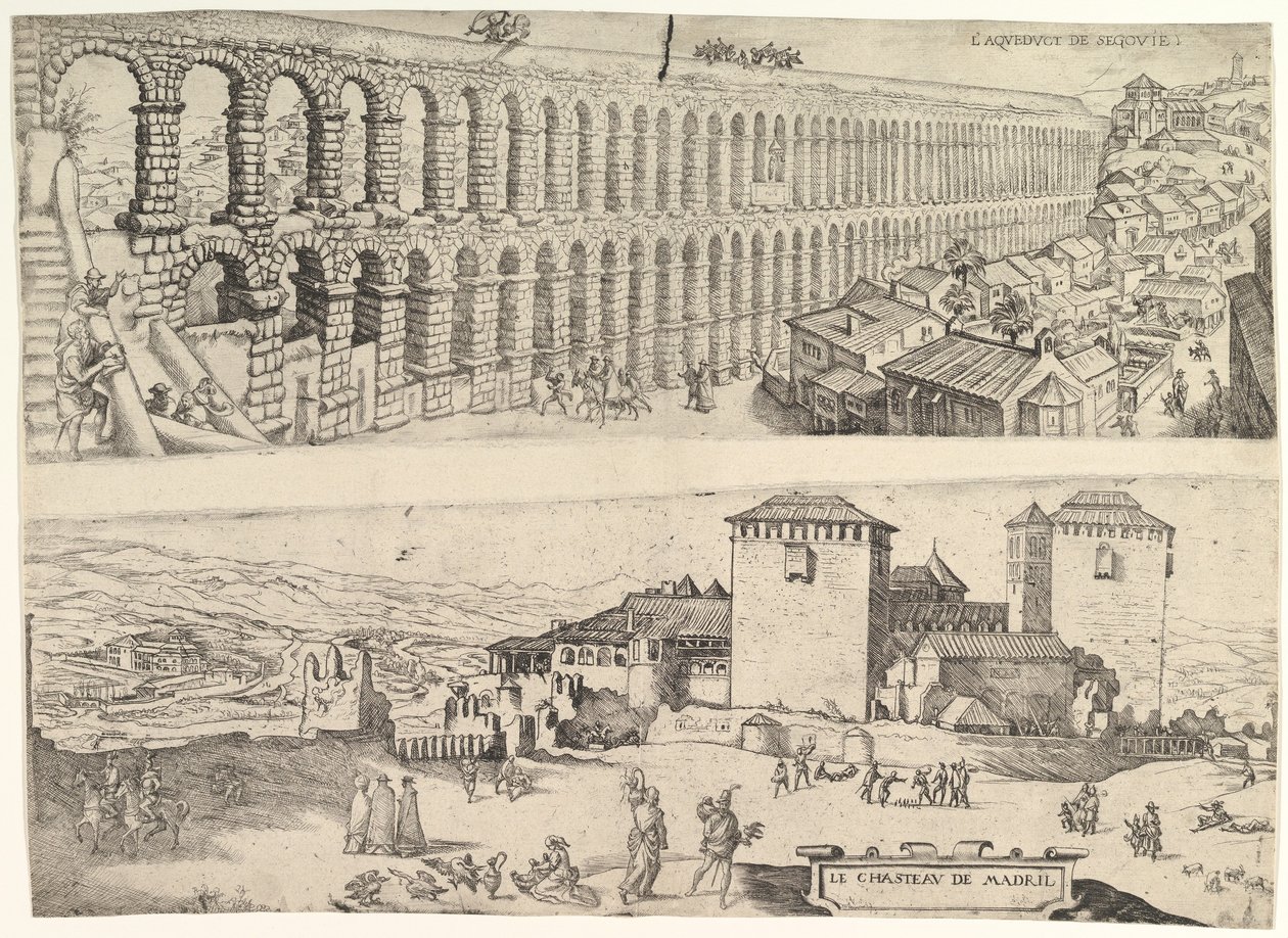 सेगोविया और द कैसल ऑफ मैड्रिड में एक्वाडक्ट, 1500-1599। द्वारा जान कॉर्नेलिसज़ वर्मीने