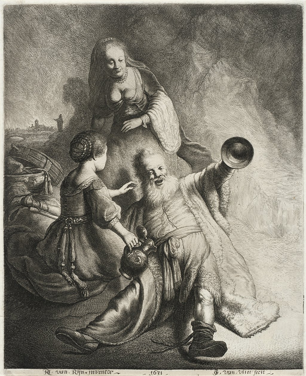 लॉट एंड हिज़ डॉटर, 1631 द्वारा जान जॉर्ज वैन व्लिट