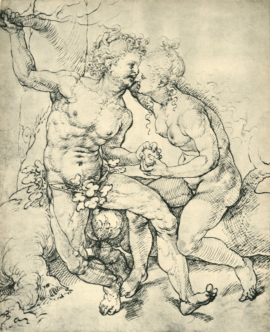 एडम और ईव, 1520-1525, 1943। द्वारा जन गोश्त
