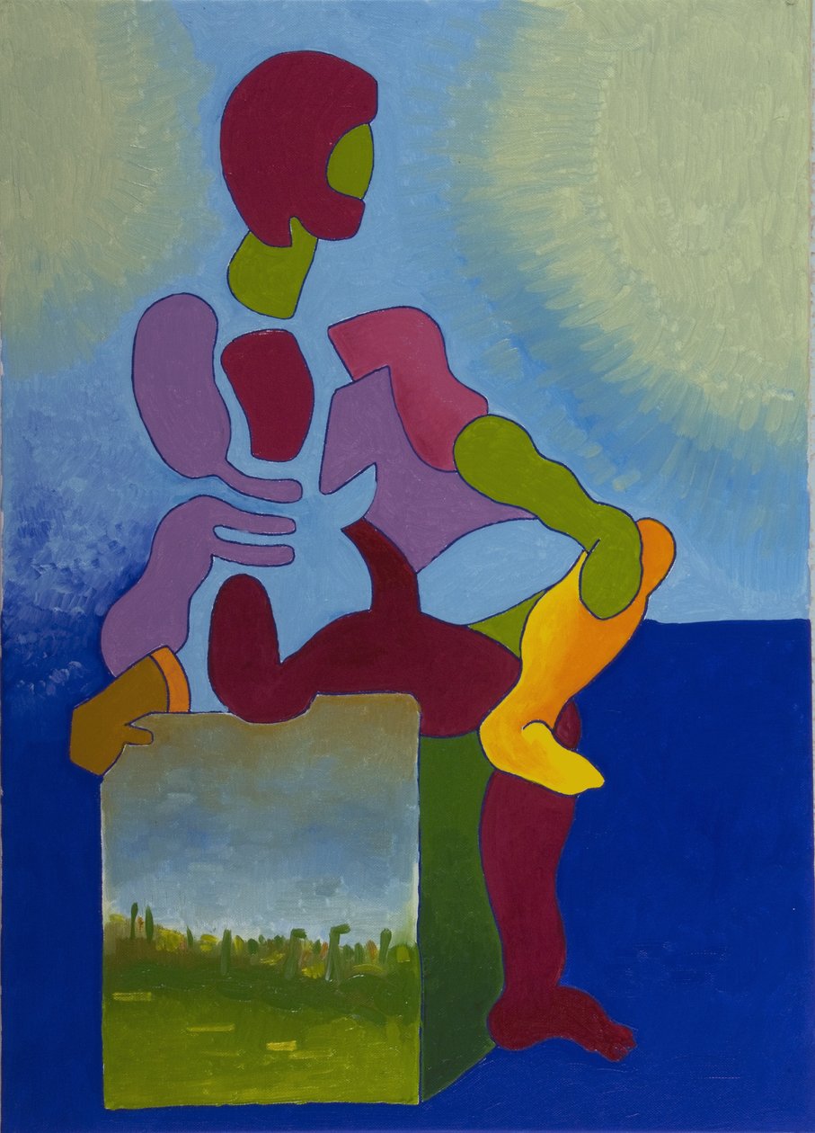 डेथ वेटिंग पेशेंटली, 2008 (कैनवास पर तेल) द्वारा जान ग्रोनबर्ग