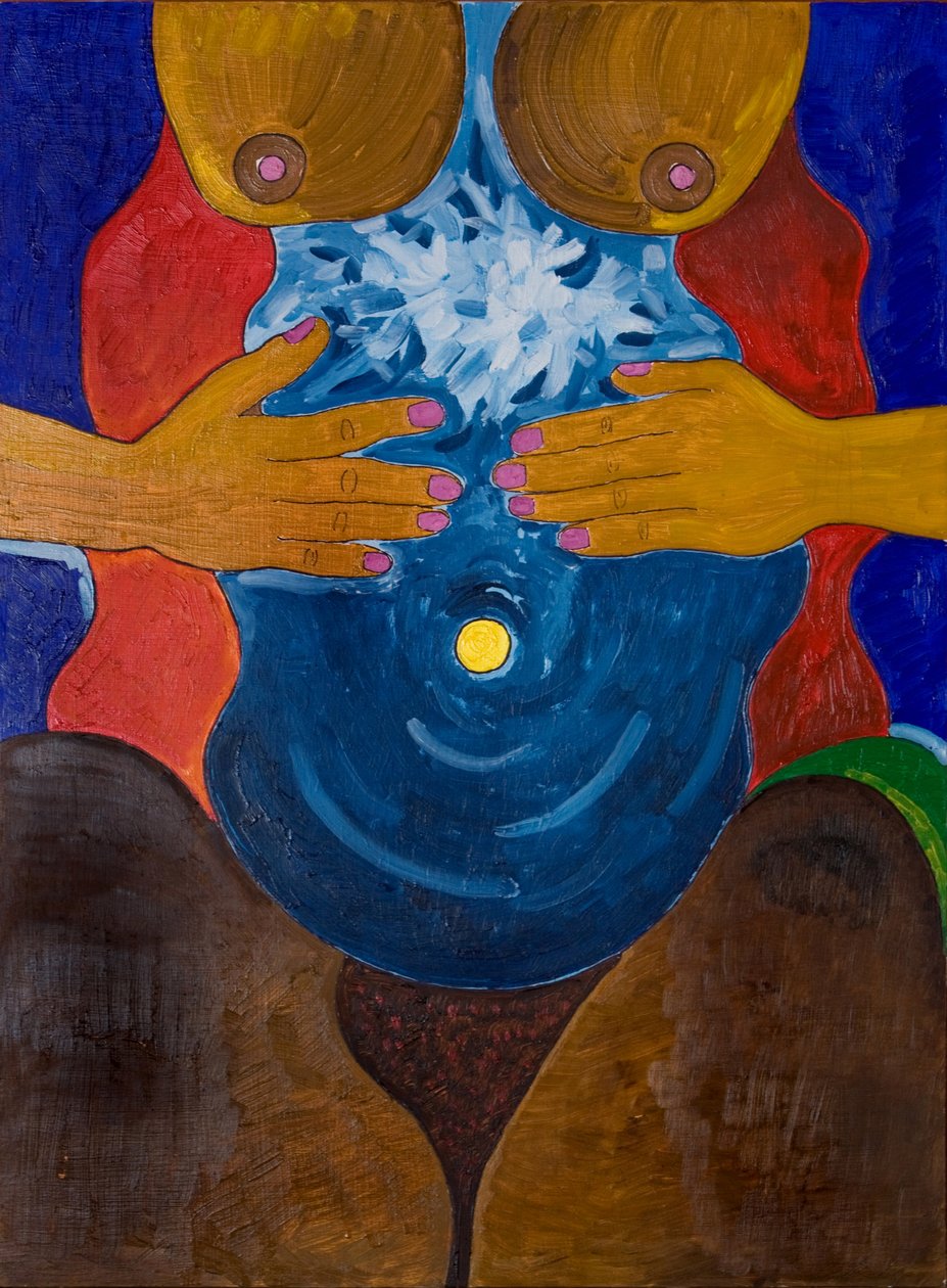 आठवां महीना, 2006 (लकड़ी पर तेल) द्वारा जान ग्रोनबर्ग