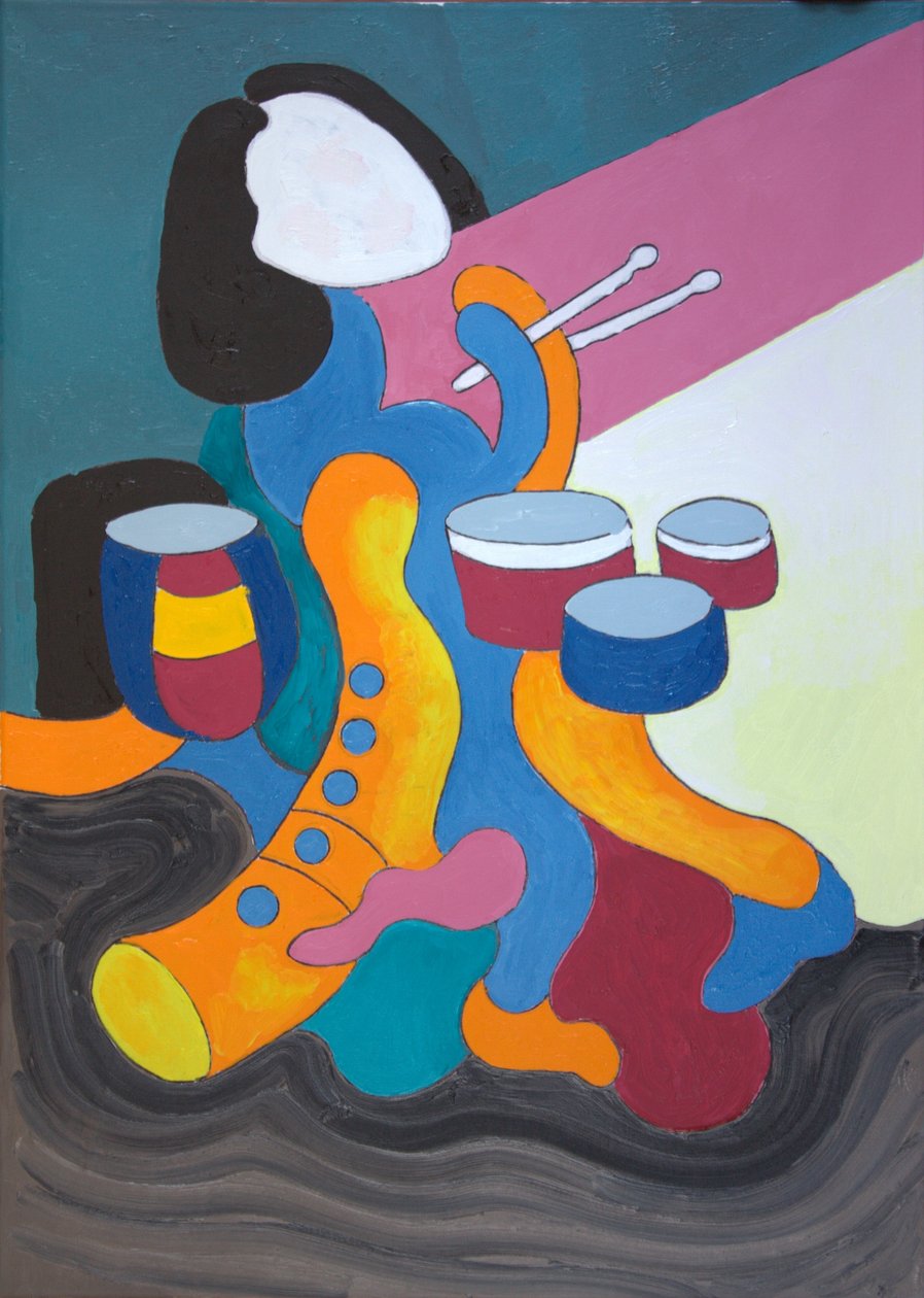 लिटिल ड्रमर गर्ल, 2009 (कैनवास पर तेल) द्वारा जान ग्रोनबर्ग