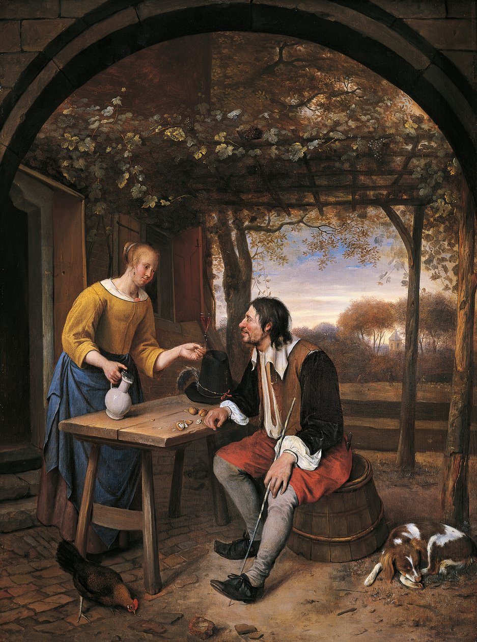 ट्रैवेलर्स रेस्ट, जेन स्टीन द्वारा (1626-1679) द्वारा जान हैविक्स। स्टीन