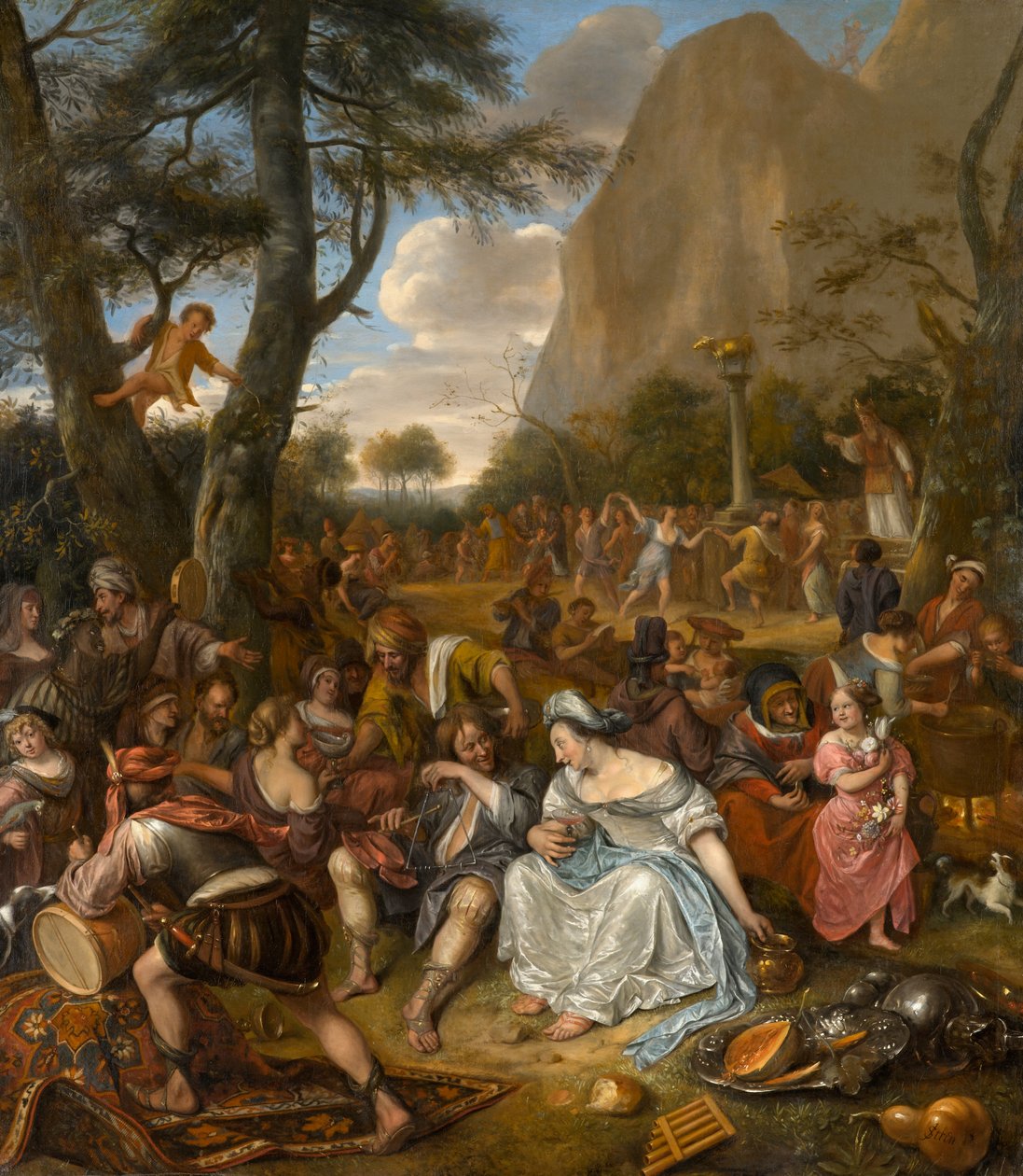 द वेंच ऑफ द गोल्डन बछड़ा, c.1672-1675 द्वारा जान हविक्ज़ून स्टीन