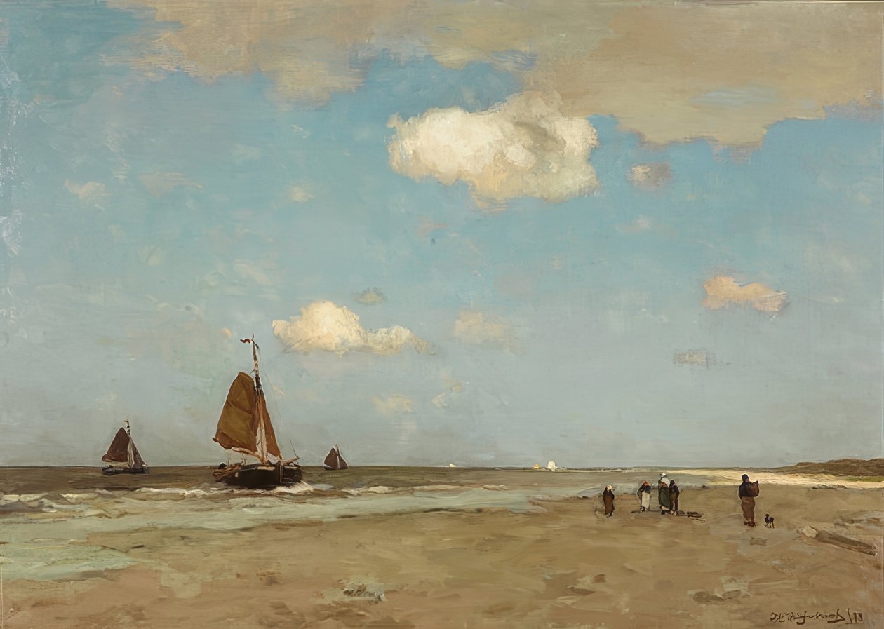 Strandszene। 1887 द्वारा जान हेंड्रिक वीसेनब्रुक