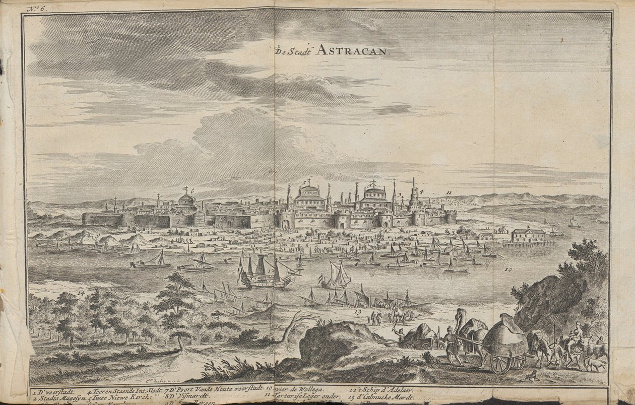 एस्ट्राखान फ्रॉम: थ्री सिग्नेचर जर्नी, 1675 द्वारा जन जाँज। Struys
