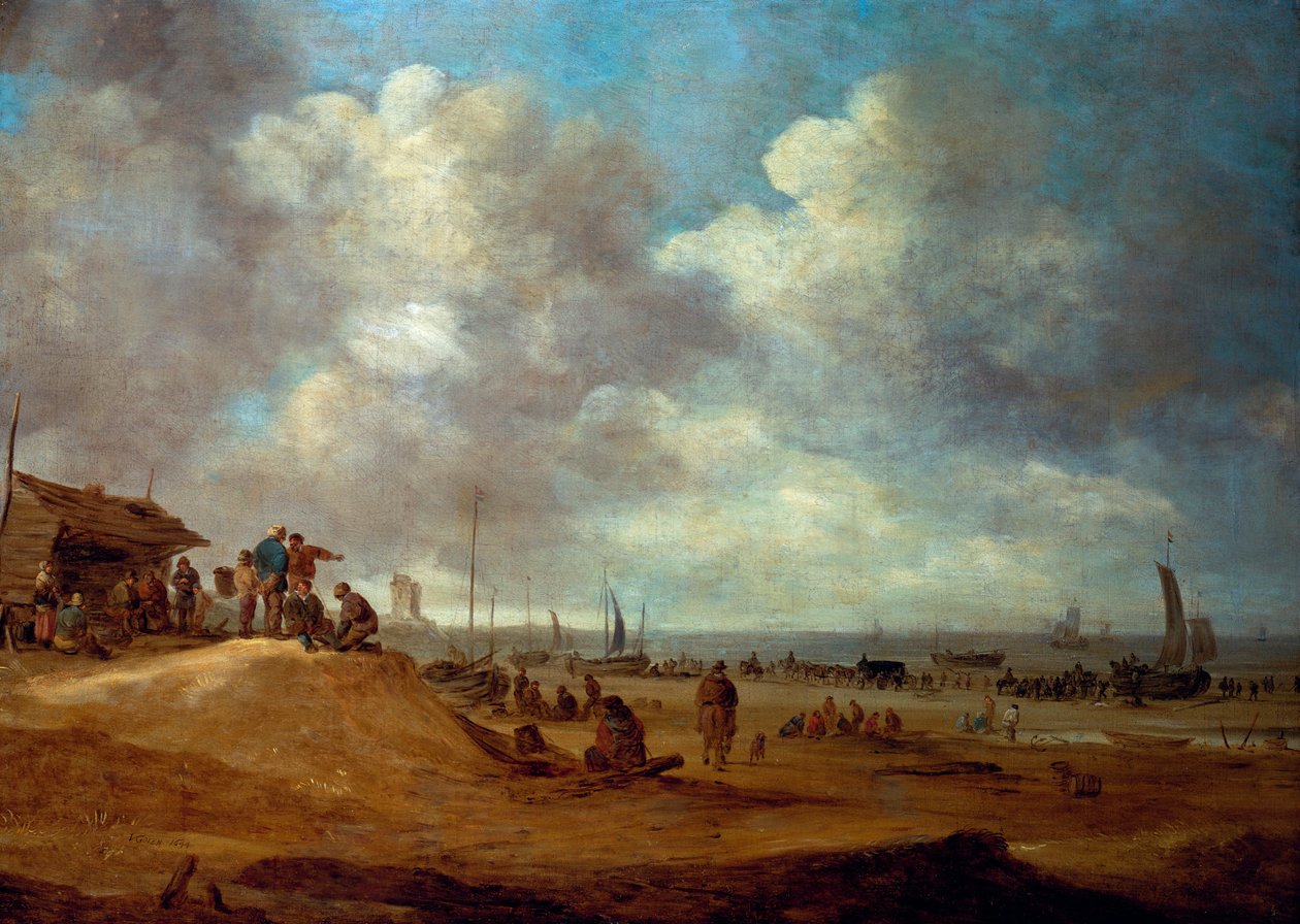 Scheveningen का एक दृश्य, 1649 द्वारा जन जोसेफ्स वैन गोयन