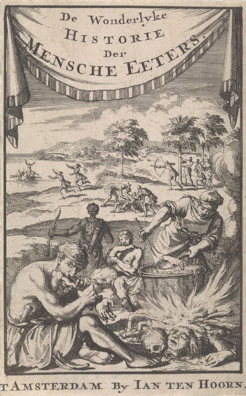 ए। मैगिरस द्वारा मानव खाने वालों का अद्भुत इतिहास, 1696। द्वारा जान लुइकेन
