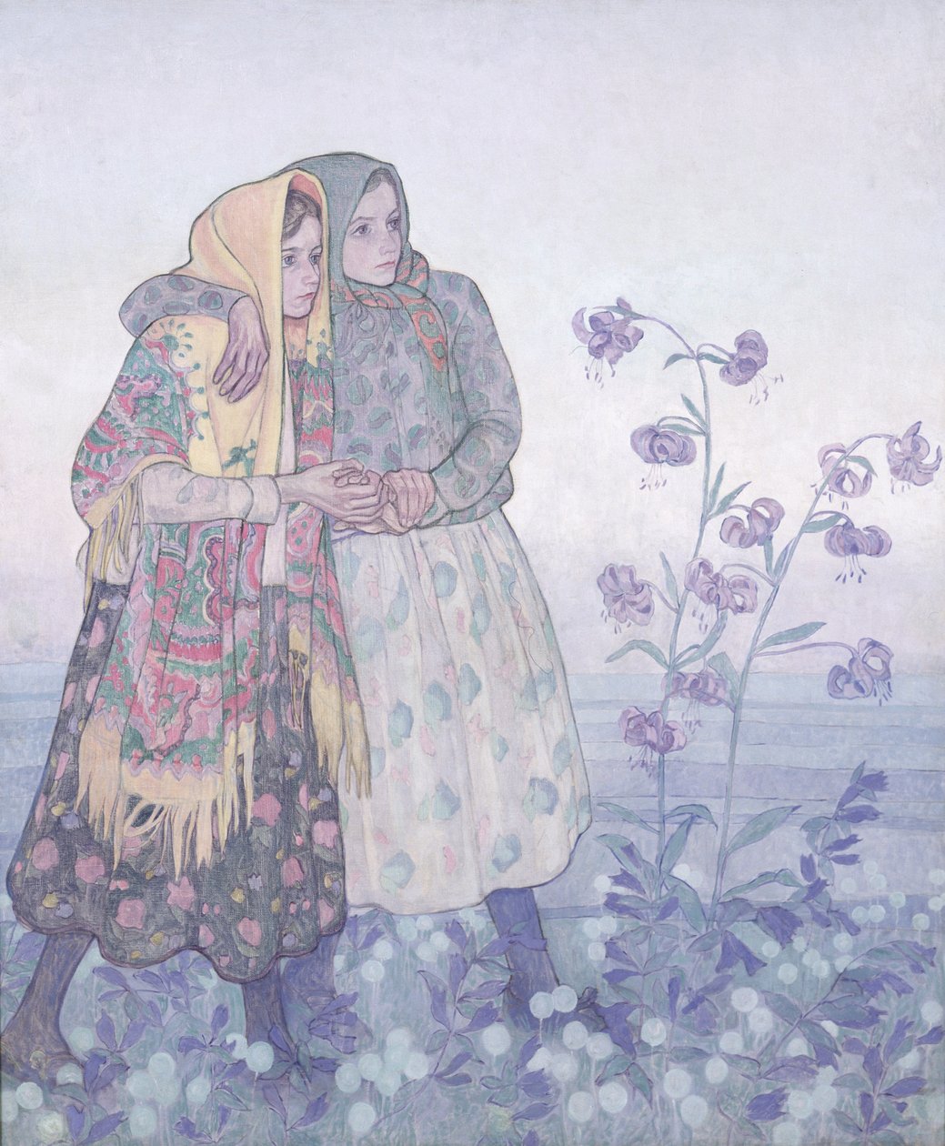पोलिश हाईलैंड महिलाओं का जुलूस, c.1910 (कैनवास पर तापमान) द्वारा जान रेम्बोस्की
