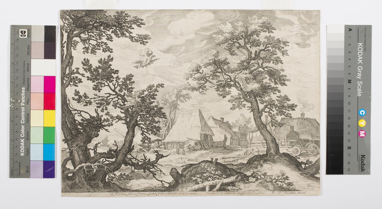 गनीमेडे के अपहरण को दर्शाने वाली लैंडस्केप, c.1600 द्वारा जन सैनेद्रम