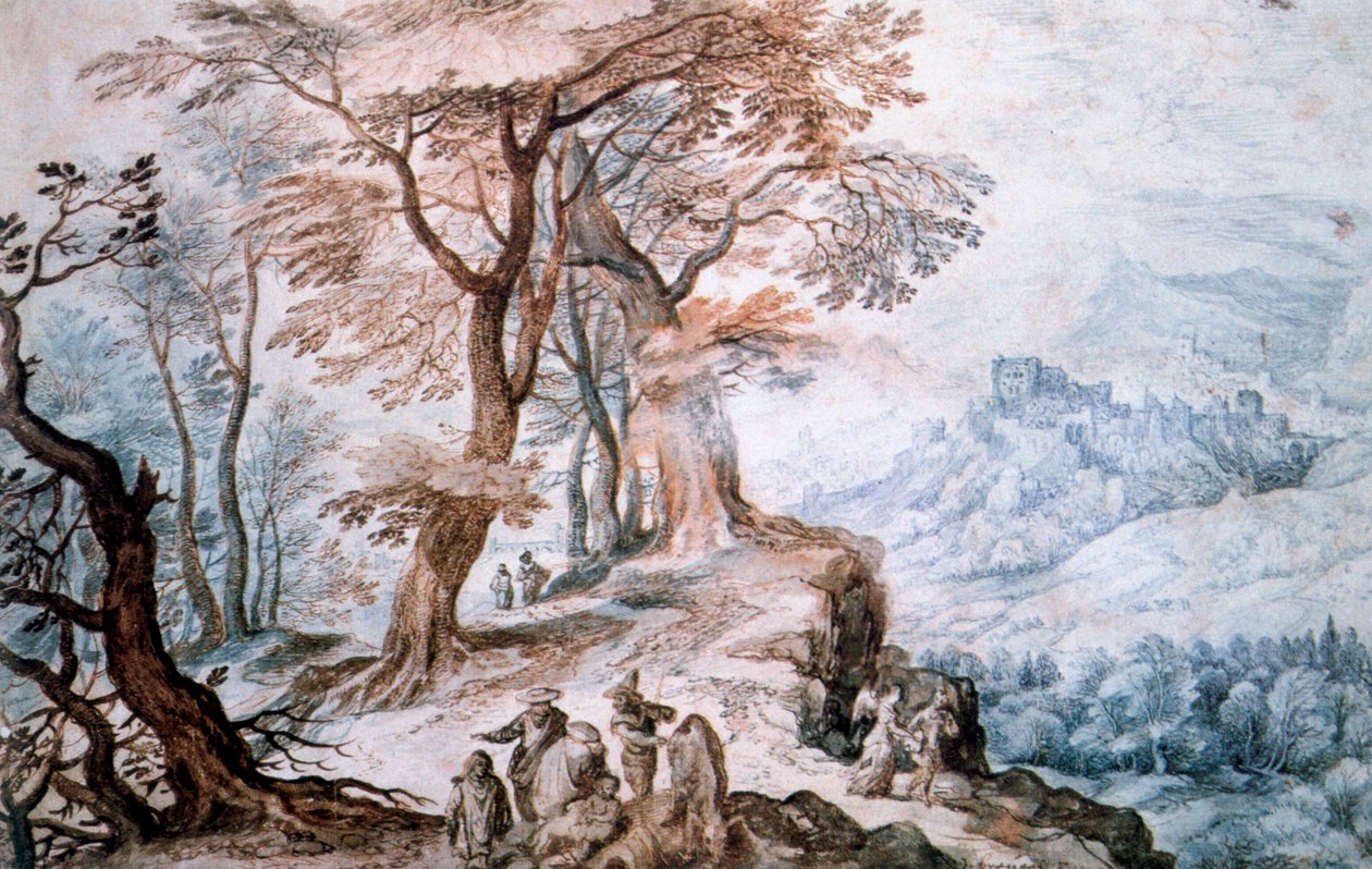 लैंडस्केप से गुजरना, c1588-1625 द्वारा जन एल्डर ब्रूघेल