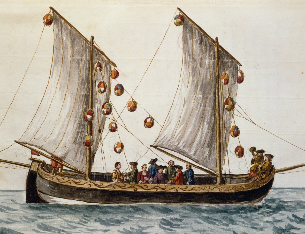 विनीशियन बोट को फ़ेस्ट ऑफ़ रिडीमर के लिए, जान ग्रेवेनब्रोएक (1731-1807), वॉटरकलर, इटली द्वारा तैयार किया गया द्वारा जन वैन ग्रीवेनोबेक