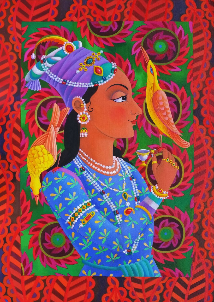दो पक्षियों के साथ महारानी, 2012, द्वारा जेन टैटर्सफ़ील्ड