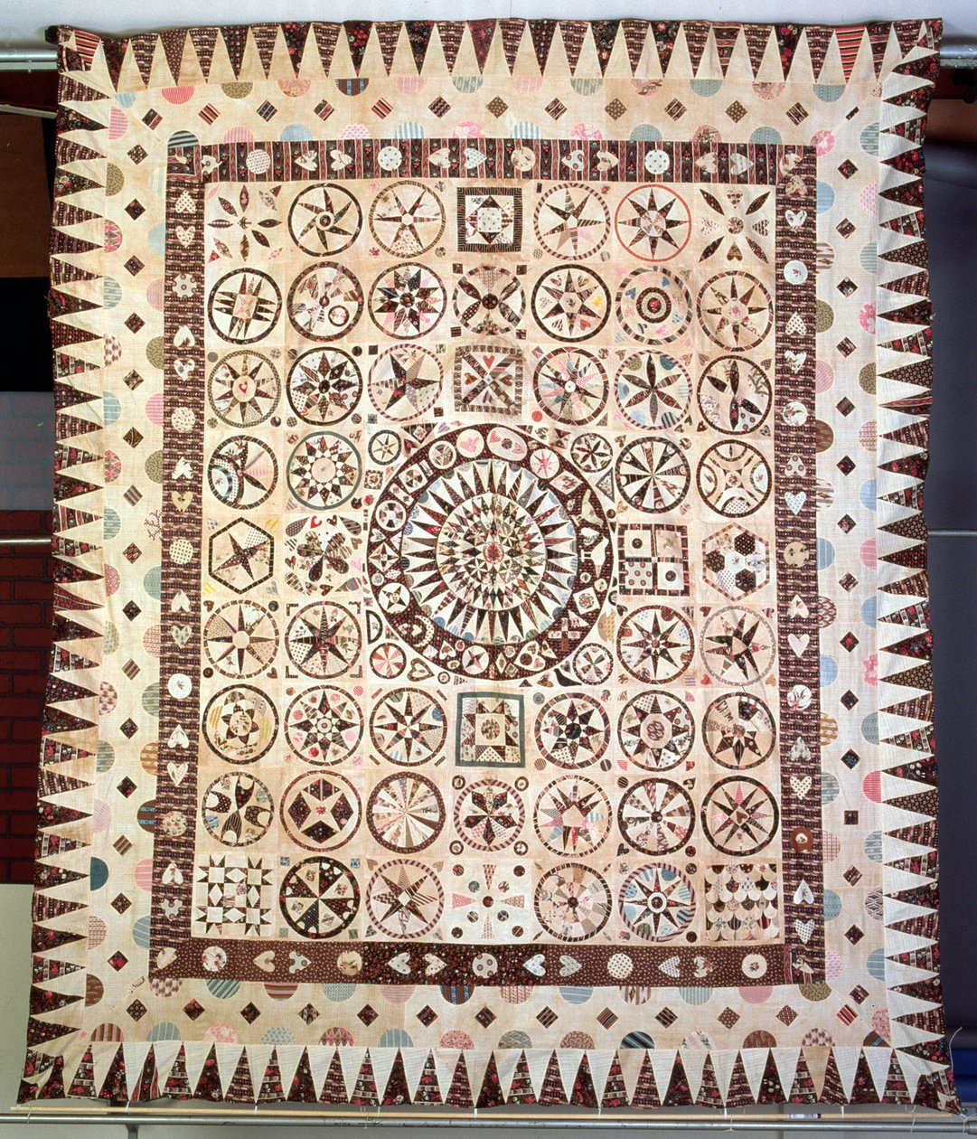 पैचवर्क बेडकवर, आयरलैंड, 1850-60 (कपड़ा) द्वारा जेन पिज़ार