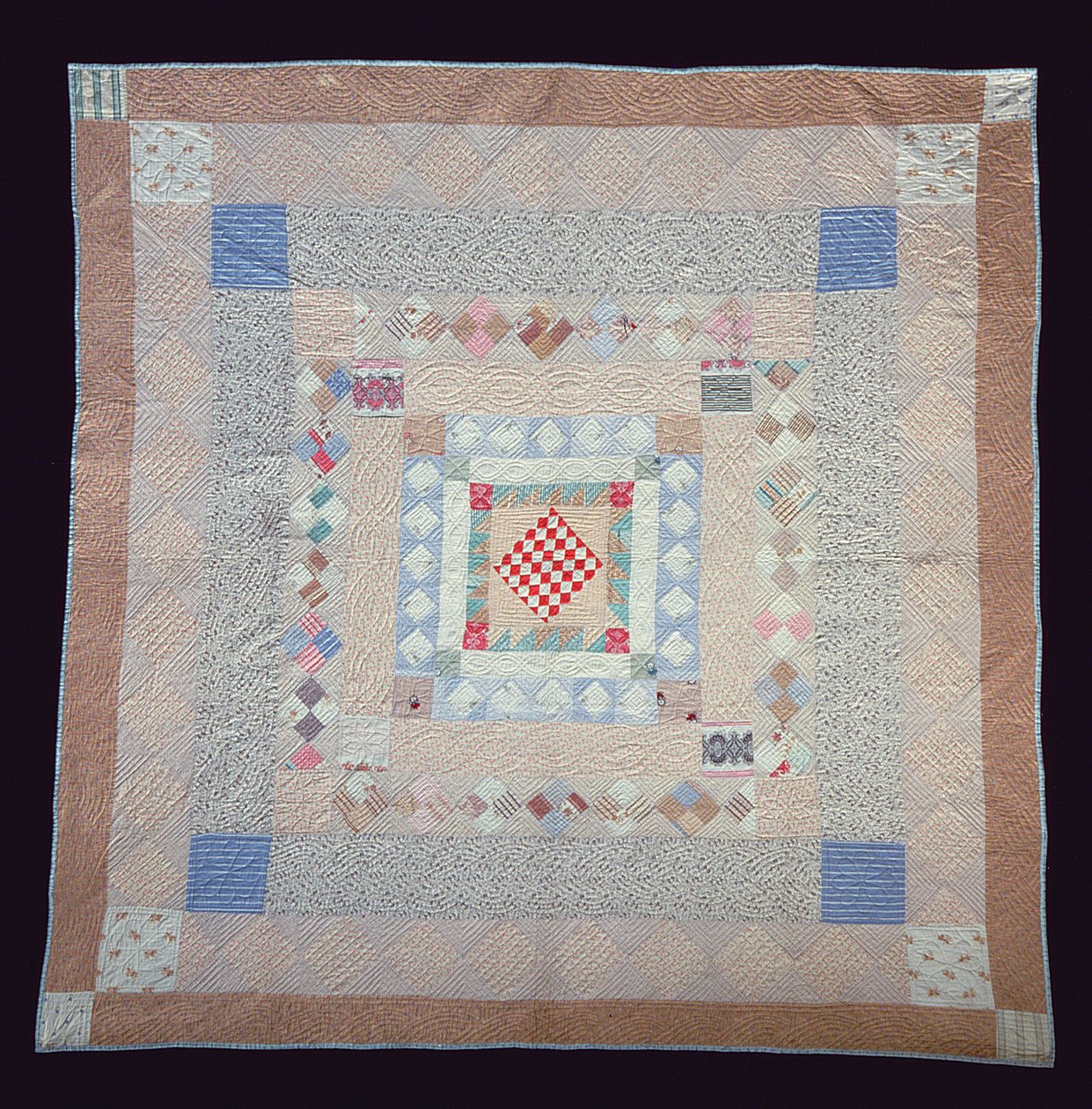 पैचवर्क रजाई, c.1860 (कपड़ा) द्वारा जेन पिज़ार
