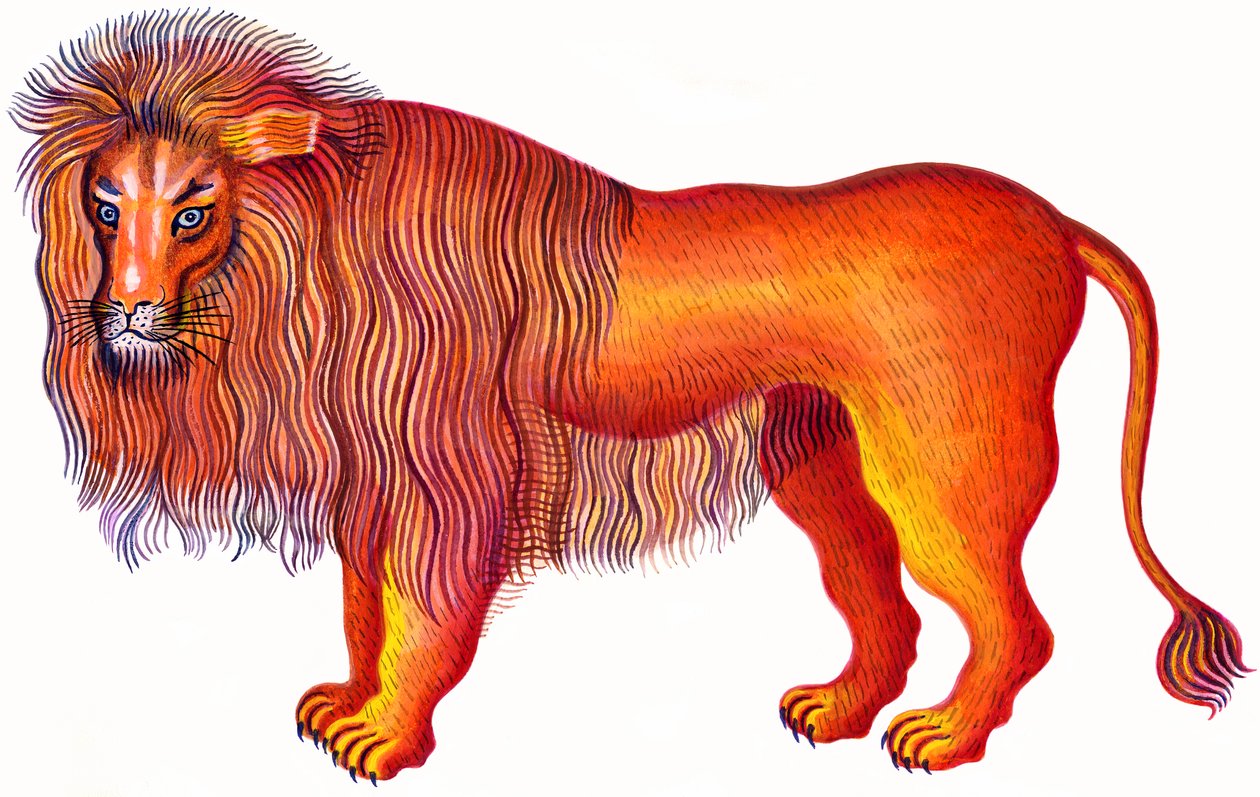 लियो द लायन, 1996, (स्याही और गौचे) द्वारा जेन टैटर्सफ़ील्ड