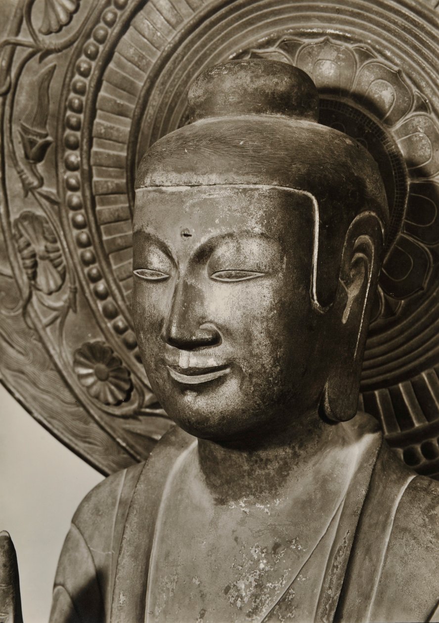याकुशी बुद्ध, नारा, जापान, 1950 द्वारा जापानी फोटोग्राफर