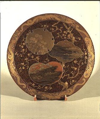 डिश, c.1830 (लाह) द्वारा जापानी स्कूल