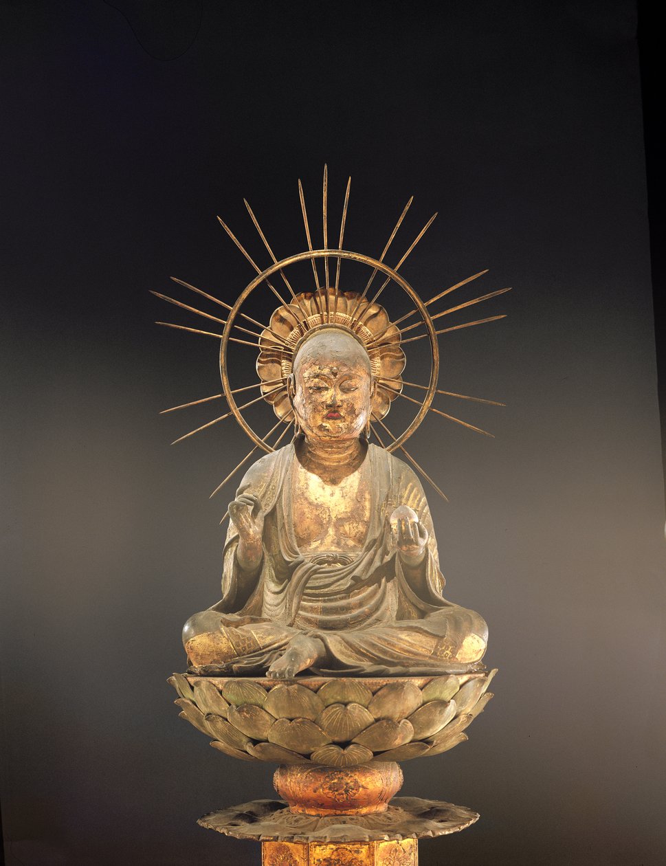 जिज़ो बोसात्सु (क्षितिर्भा), कामाकुरा काल (११33५-१३३३), १३ वीं शताब्दी के उत्तरार्ध में (लकड़ी, लाख स्वर्ण und पत्ती) (394837 भी देखें) द्वारा जापानी स्कूल