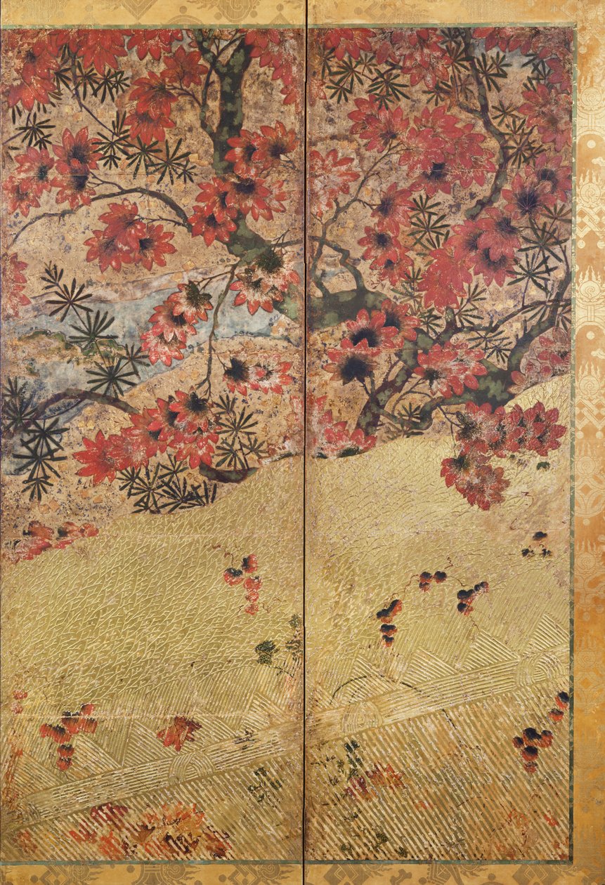 शरद ऋतु के पौधे, c.1550, द्वारा जापानी स्कूल