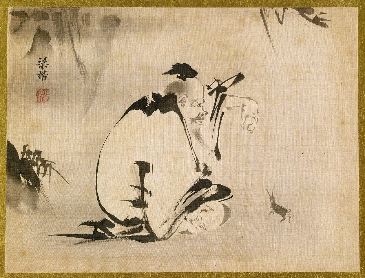 एक ताओवादी अमर, c.1816-28 (रेशम पर स्याही और रंग) द्वारा जापानी स्कूल