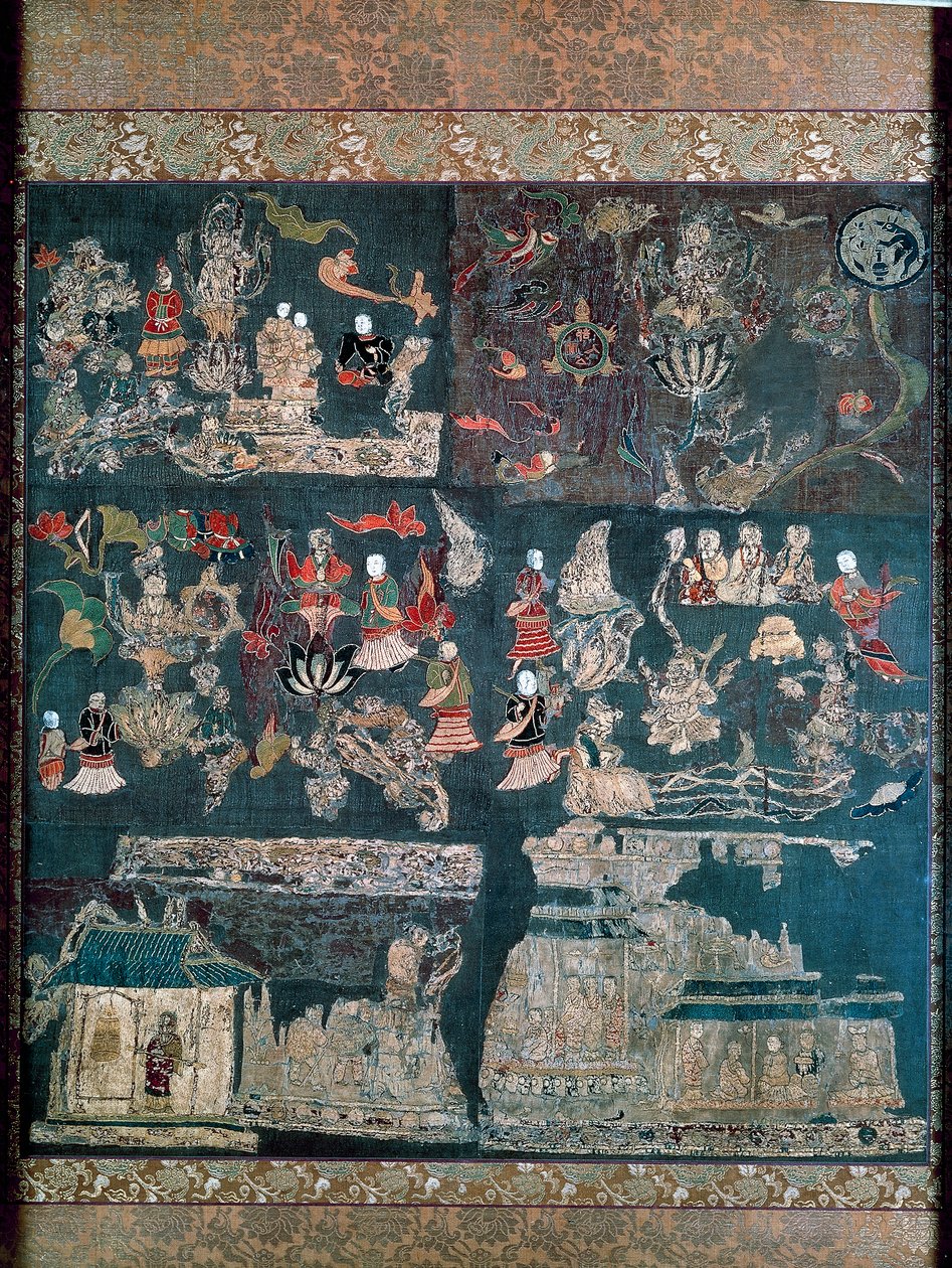 बौद्ध स्वर्ग, चान रहस्यवादी की कहानी, चुगुजी मंदिर, नारा, असुका काल (552-646), जापानी सभ्यता द्वारा जापानी स्कूल
