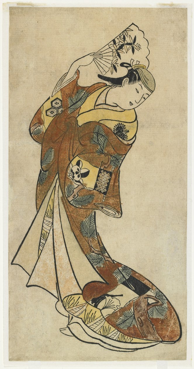 फुजीमुरा हांडे II इन ए डांस सीन, 1720s द्वारा जापानी स्कूल