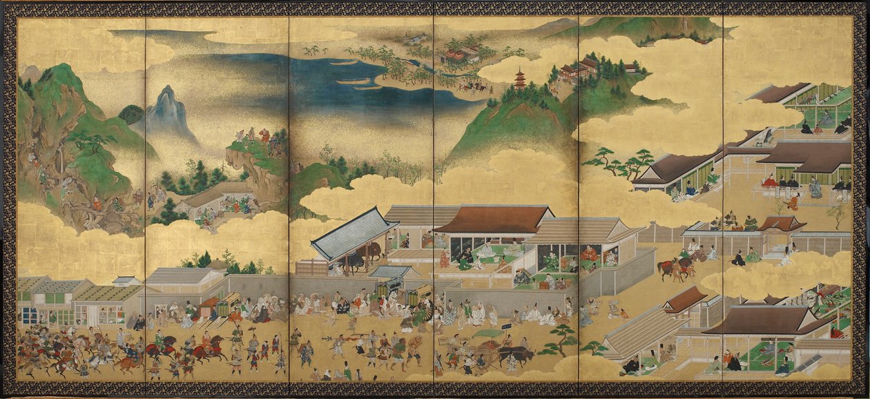 शटडाउन डोजी की कथा, ईदो अवधि, c.1625-50 (स्याही, अपारदर्शी जल रंग और कागज पर सोना) द्वारा जापानी स्कूल