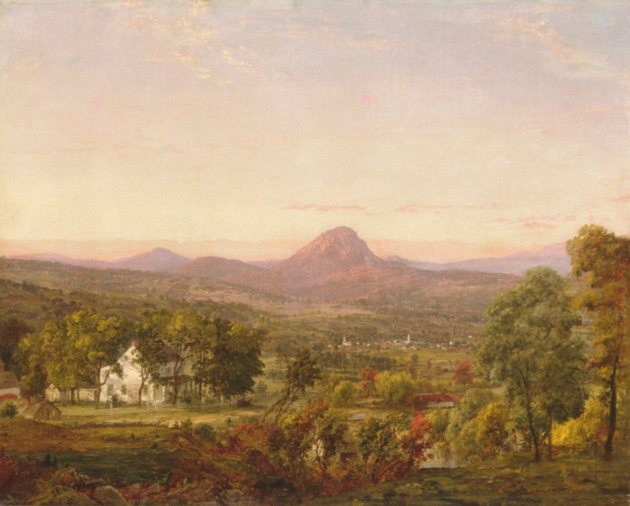 शरद ऋतु लैंडस्केप, शुगर लोफ माउंटेन, ऑरेंज काउंटी, न्यूयॉर्क, c.1870-75 द्वारा जैस्पर फ्रांसिस क्रॉसे