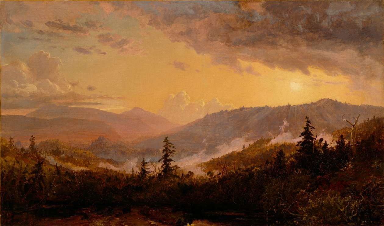 Catskill पहाड़ों में एक तूफान के बाद सूर्यास्त, c.1860 द्वारा जैस्पर फ्रांसिस क्रॉसे