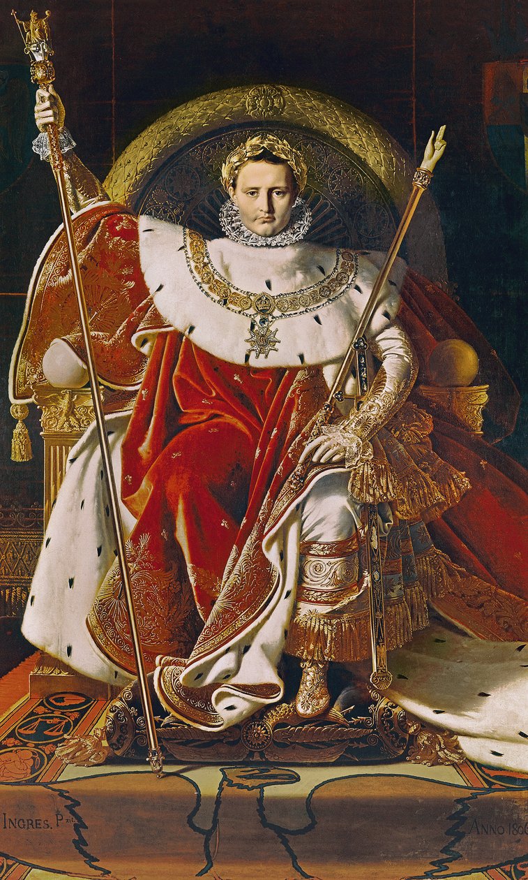 इंपीरियल सिंहासन, 1806 पर नेपोलियन I (1769-1821) द्वारा जीन अगस्टे डॉमिनिक इंगर्स