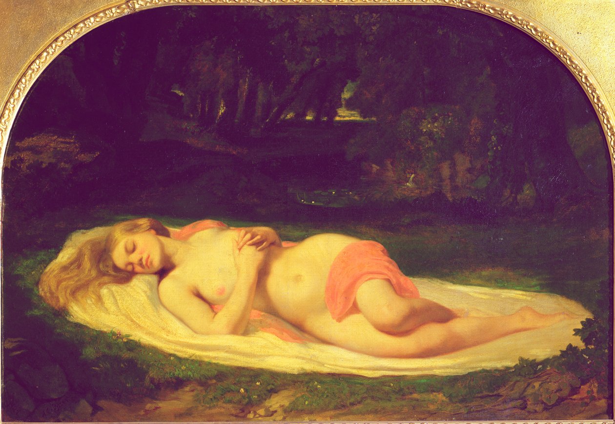 स्लीपिंग निम्फ, 1844-49 द्वारा जीन बैप्टिस्ट एंग टिसियर