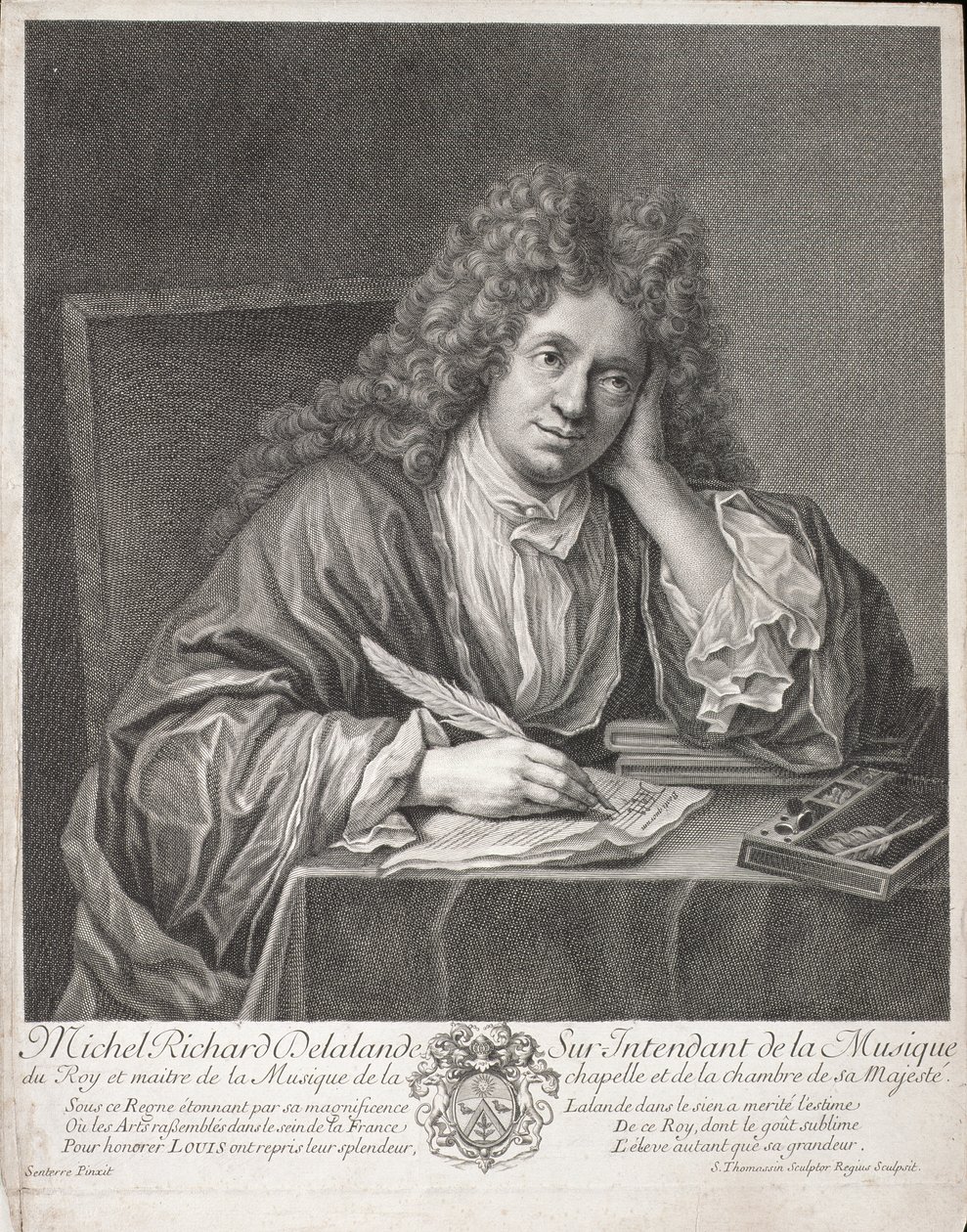 माइकल रिचर्ड डेलालांडे (1657-1726) को साइमन थॉमासिन (1655-1733) द्वारा उत्कीर्ण द्वारा जीन बैप्टिस्ट संतरे