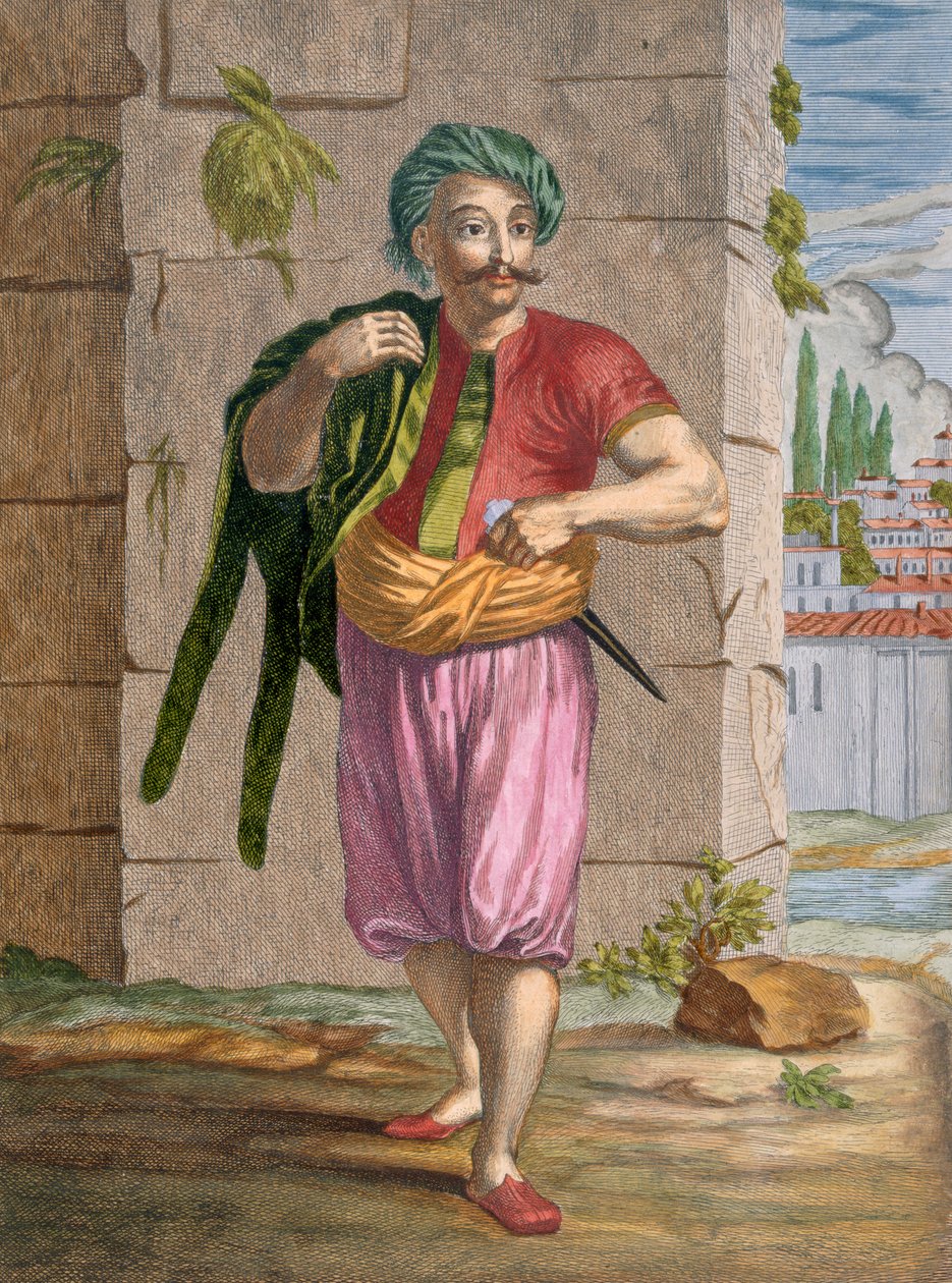 चार्ल्स डे-निकोलस कोचीन (1688-1754), 1707-08 (रंगीन) द्वारा उत्कीर्ण चार्ल्स डे फेरिओल द्वारा &39;लेवंट द नेशन्स ऑफ़ द वन द लेंट ऑफ़ द डिफरेंट नेशंस द लेवेन्ट&39; के विभिन्न राष्ट्रों के प्रतिनिधि से लेविंटाइन द्वारा जीन बैप्टिस्ट वेनमोर