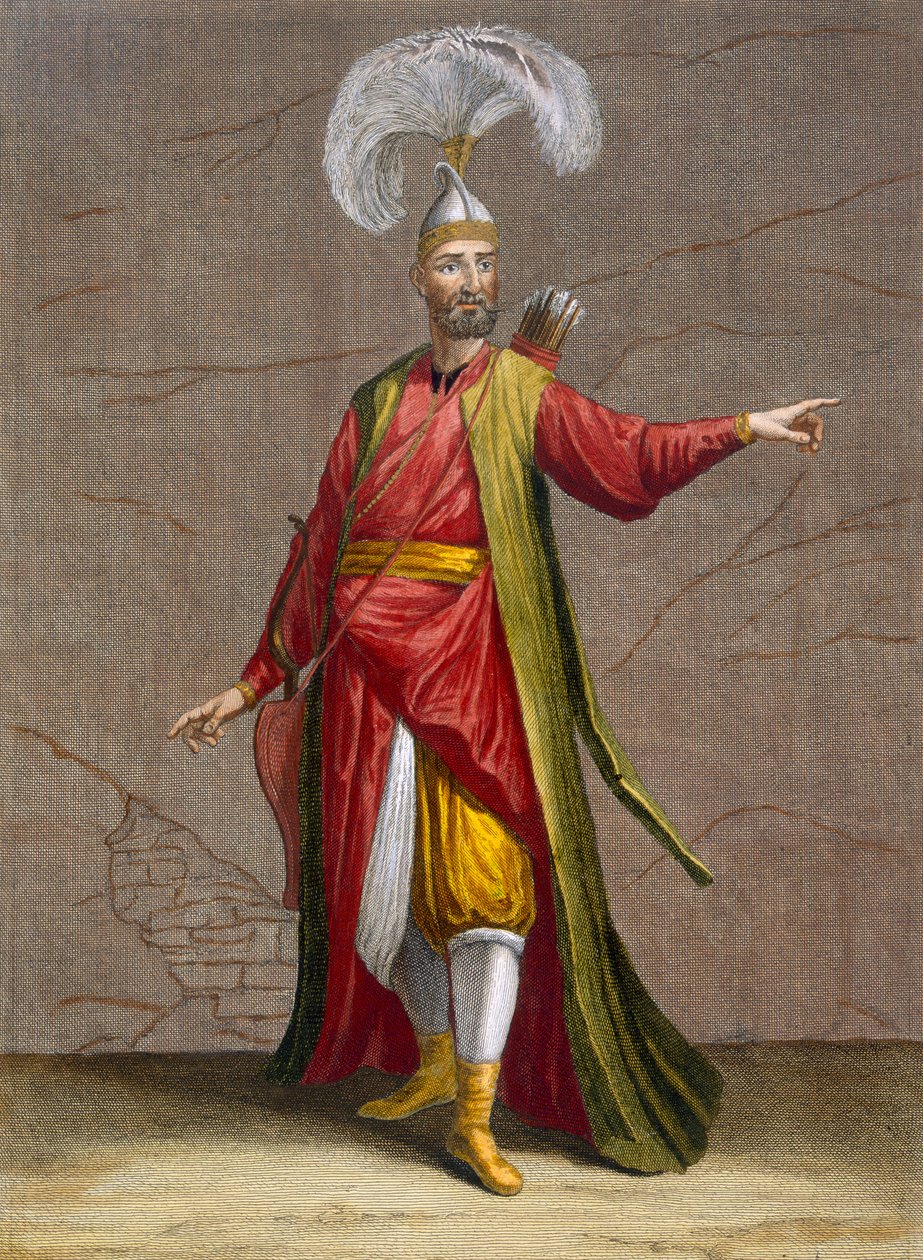 एक सोलक, चार्ल्स डी फेरिओल द्वारा &39;द वन ऑफ द हंड्रेड प्रिंट्स ऑफ द डिफरेंट नेशंस द लेफ्टिनेंट द नेशन्स द रिप्रेजेंट द रिप्रेजेंट द क्विड&39;, 1707-08 द्वारा जीन बैप्टिस्ट वेनमोर