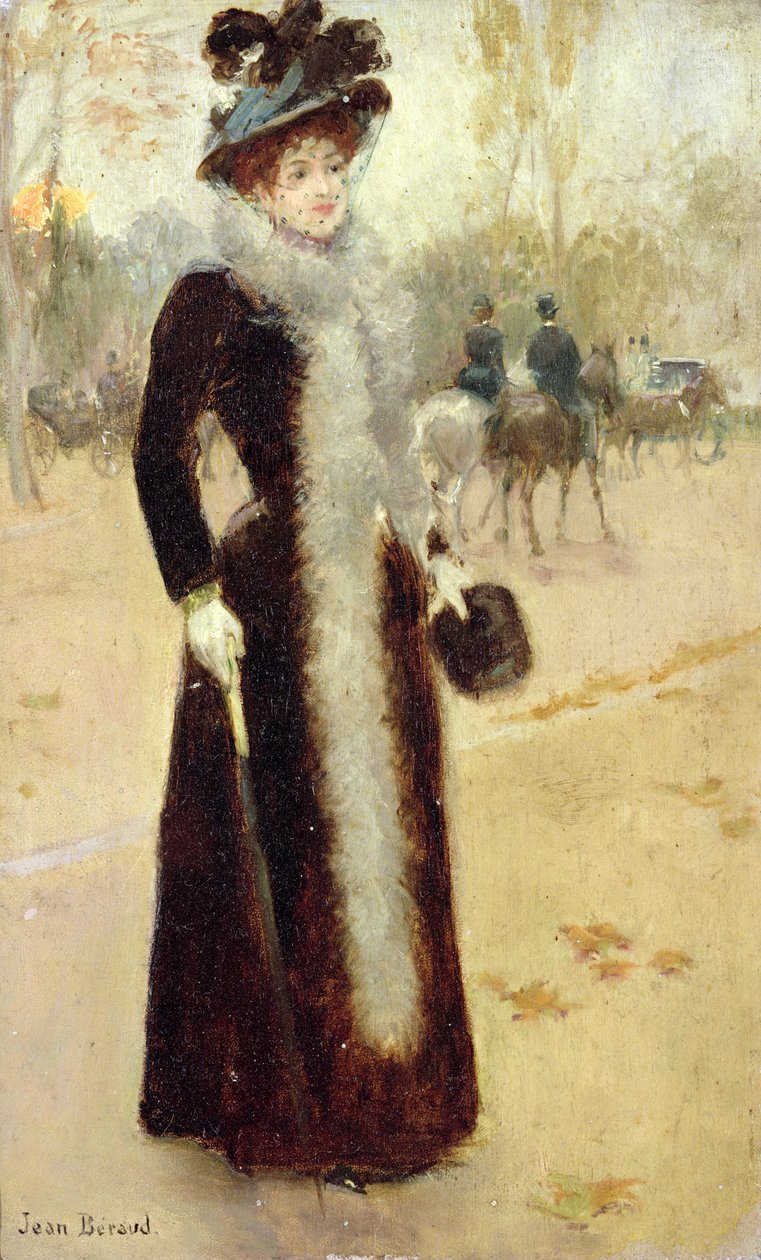 Bois de Boulogne में एक पेरिस की महिला, c.1899 द्वारा जीन बेरौद