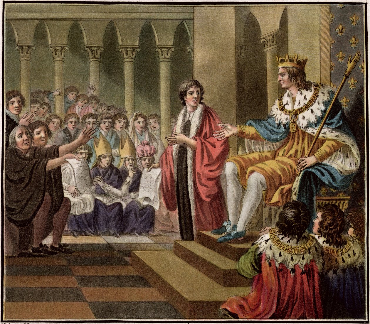 लुईस XII (1462-1515) ने जीन बैप्टिस्ट मॉरेट (1790-1820), 1789 द्वारा उत्कीर्ण लोगों के पिता की घोषणा की। द्वारा जीन क्लाउड नाएगॉन