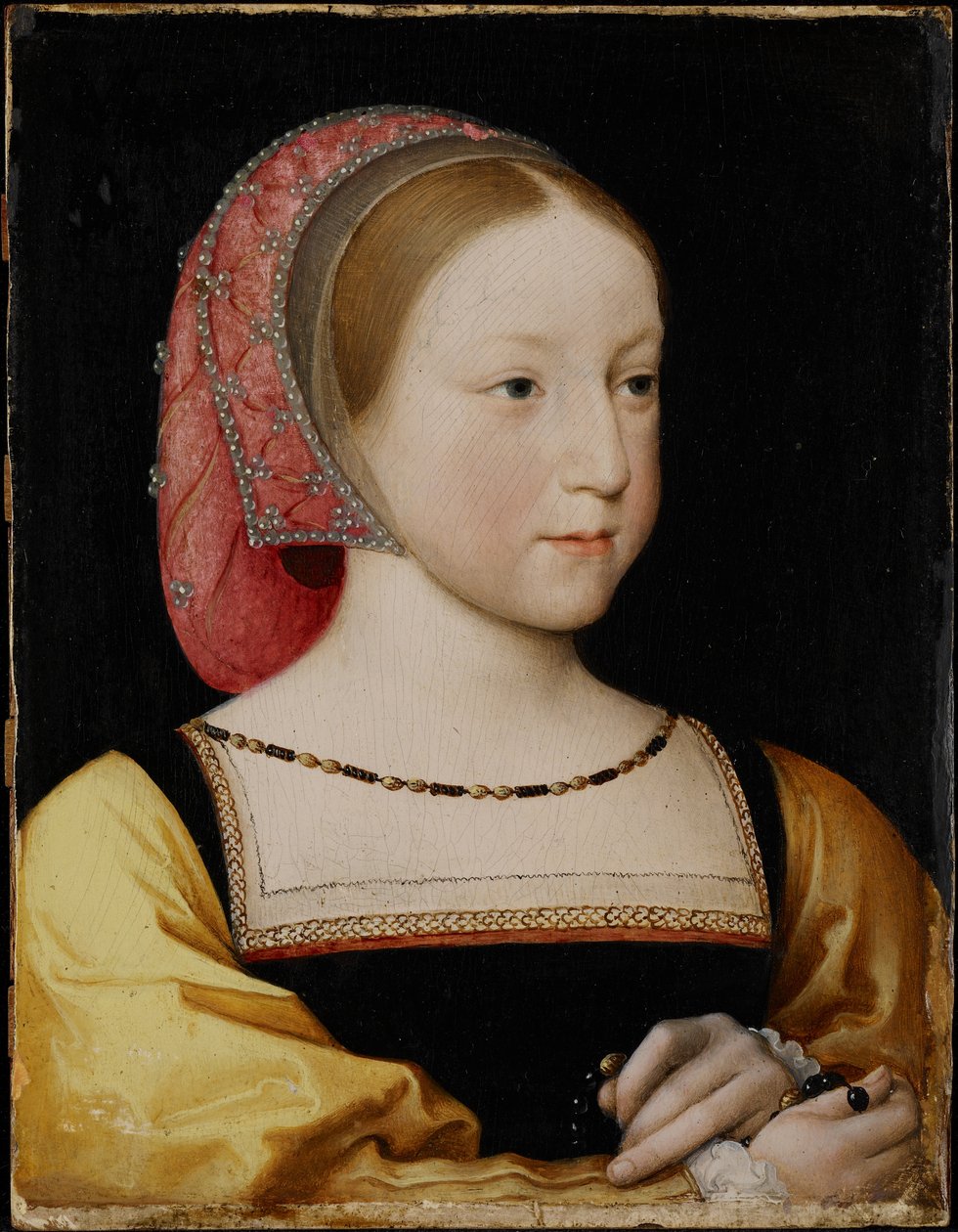 फ्रांस के चार्लोट का पोर्ट्रेट, c.1522 (पालने वाले पैनल पर तेल) द्वारा जीन क्लाउड